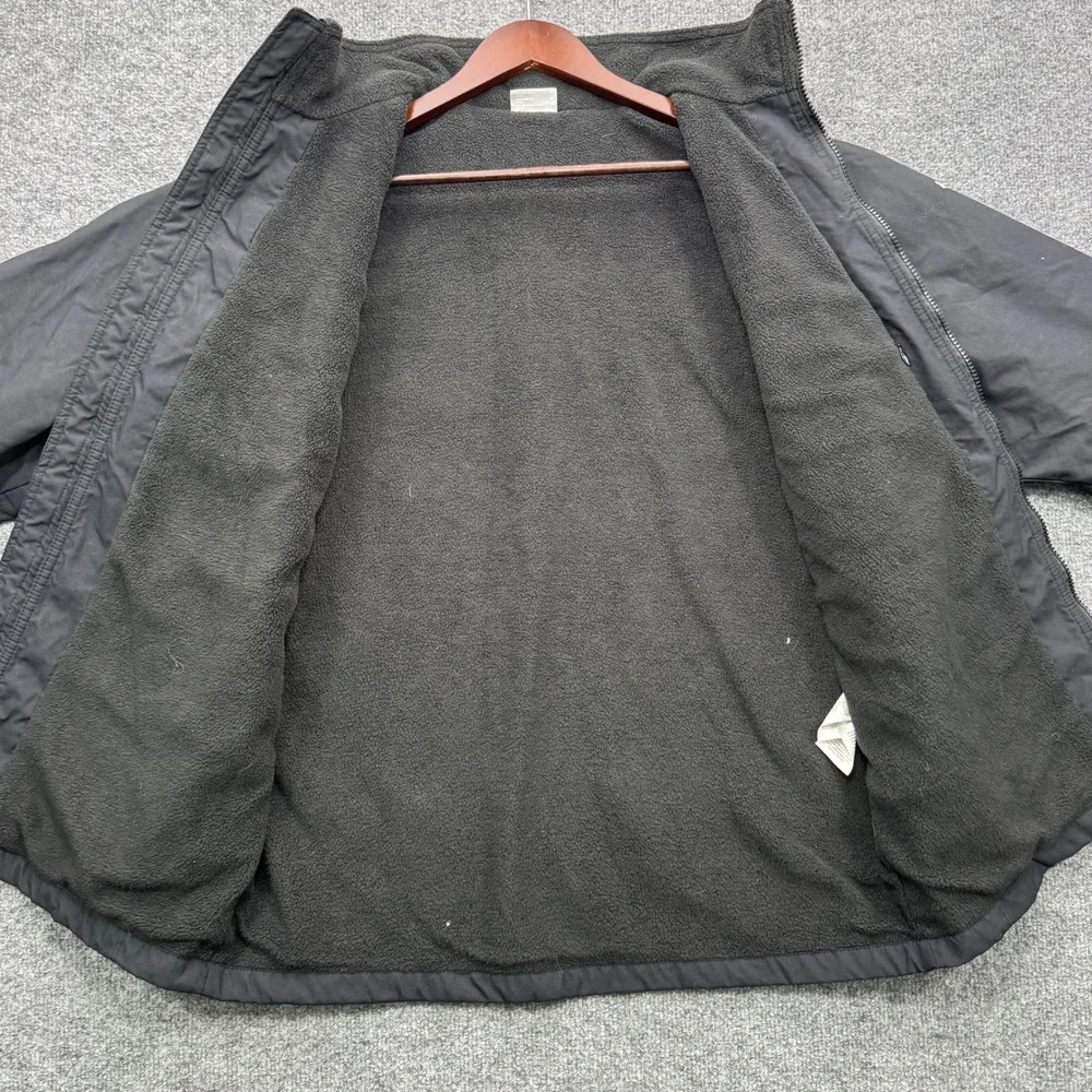 Columbia Full Zip Jacket Mens M Black Long Sleeve Fleece Lined Outdoor Jacket